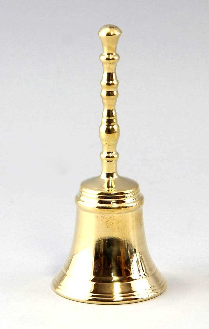 Piccolo campanello da tavolo con manico in ottone