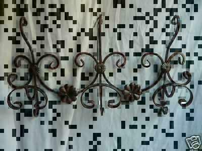 Appendiabiti Da Parete A 1 Posto In Ferro Battuto – Art.3503, Made In Italy, Finiture Varie, 17x11 Cm - 2