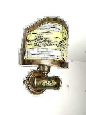 Applique in ottone con pergamena stile Alviero Martini