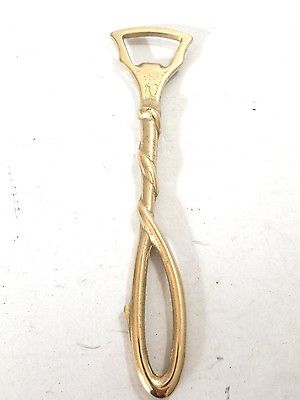 Apribottiglie a forma di chiave con cavatappi in ottone di Carl Auböck, anni '50 in vendita su