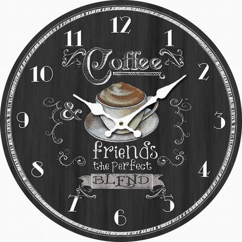 Balvi - Orologio Da Parete Coffee In Metallo, Design Originale, 22x40x2 Cm