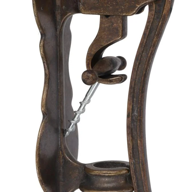 NKlaus Apribottiglie Da Parete In Ottone Massiccio Nichelato, Stile Marittimo, Con Viti Incluse, 9x6x3 Cm, 80g - 3