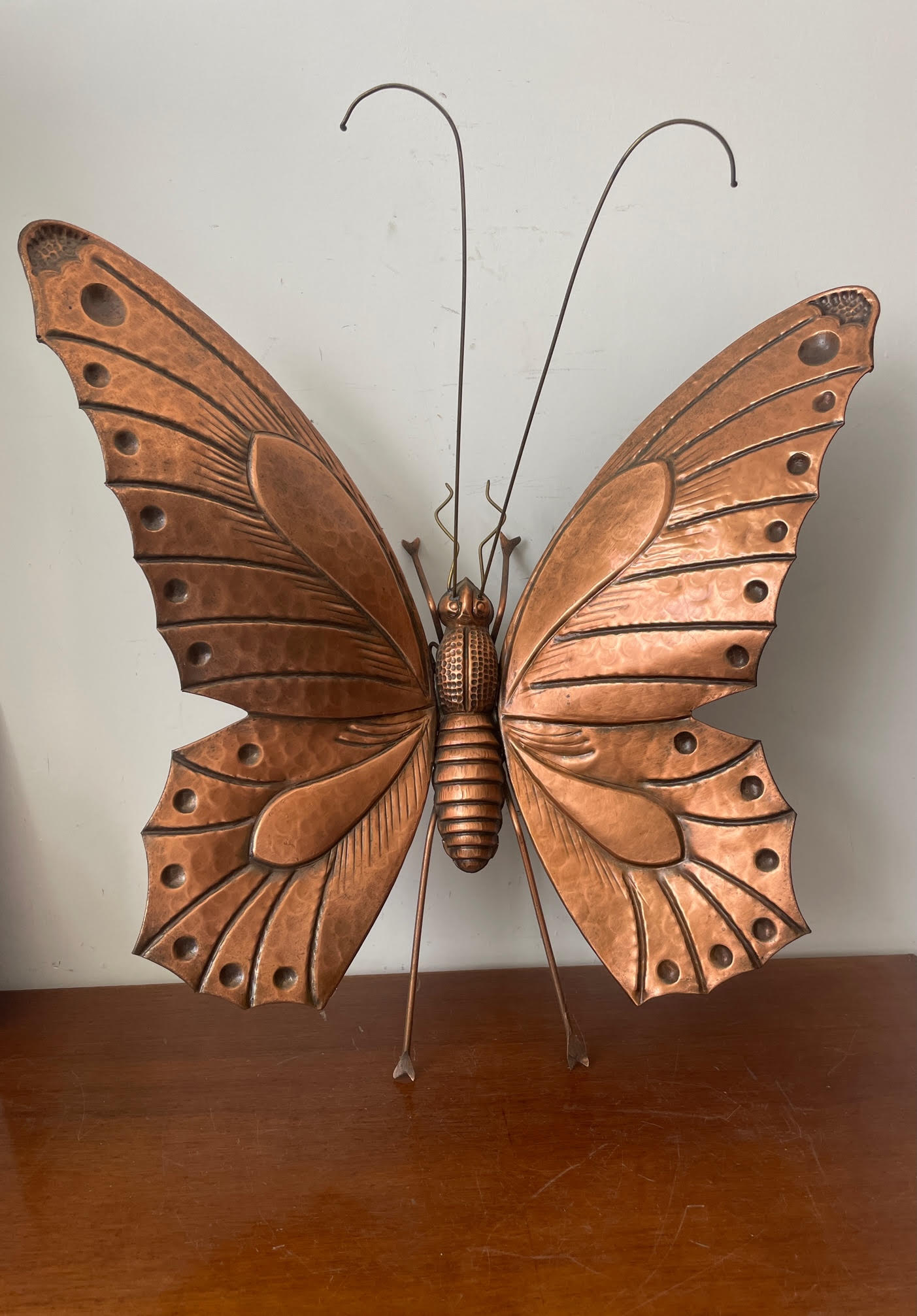 Farfalla Decorativa Da Parete In Metallo Riciclato, 10 Cm, Artigianato Etico Messicano, Colori Iridescenti, Tumia