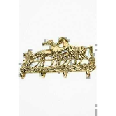 Set Di 3 Portachiavi Joyzol In Ottone Massiccio A Forma Di Gancio Da Pesca. Include 4 Anelli Portachiavi. Ideale EDC Per Cintura, Borsa O Zaino. Tre Misure.