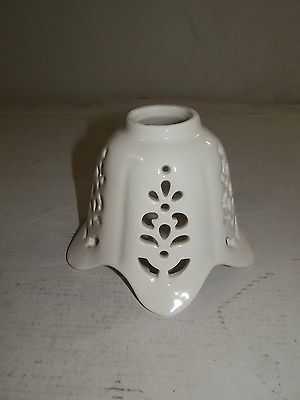 Rosa Antico Paralume ceramica bianca di ricambio per applique e lampadari ferro e ottone 30 cm 